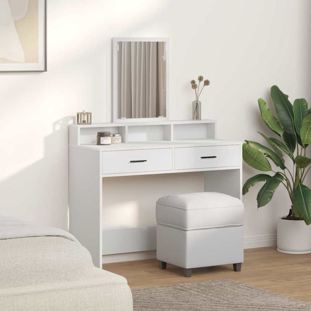 Mesa de vestir branco 100 x 41 x 140 cm derivados de madeira