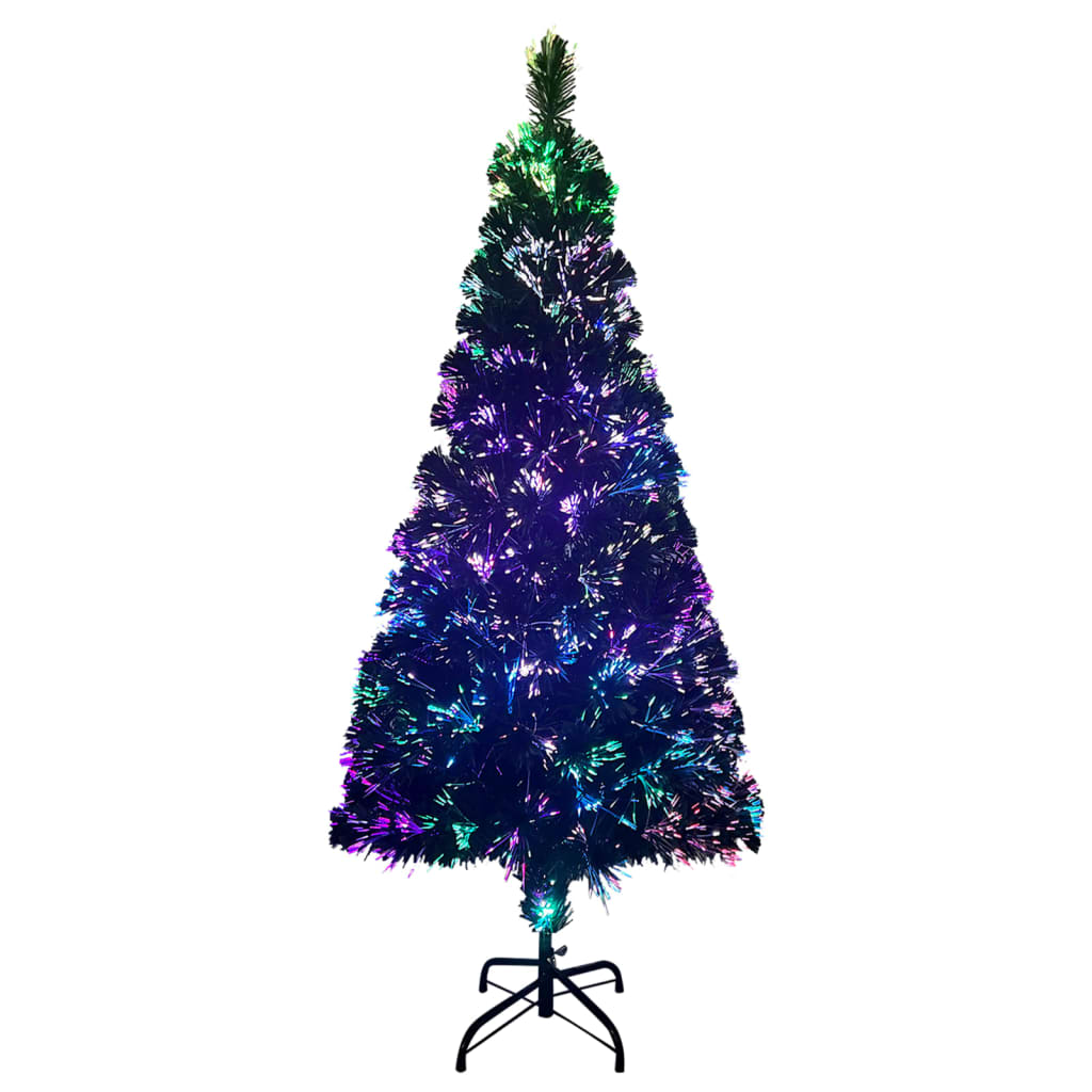 Árvore de natal artificial com suporte 180 cm fibra ótica verde