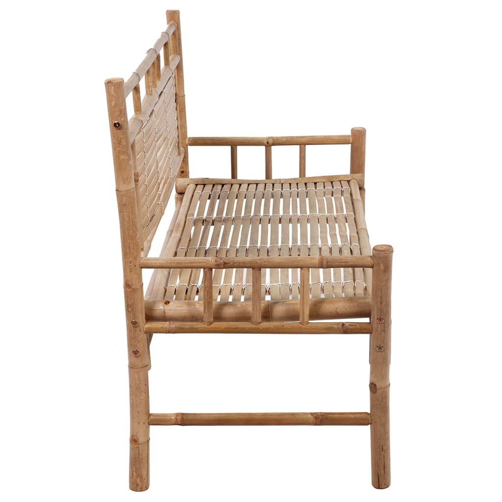 Banco de jardim com almofadão 120 cm bambu