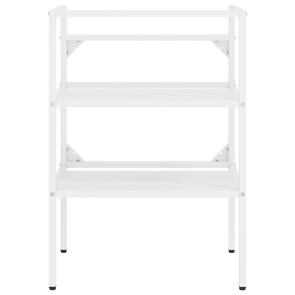 Estrutura p/ lavatório casa de banho ferro 59x38x83 cm branco
