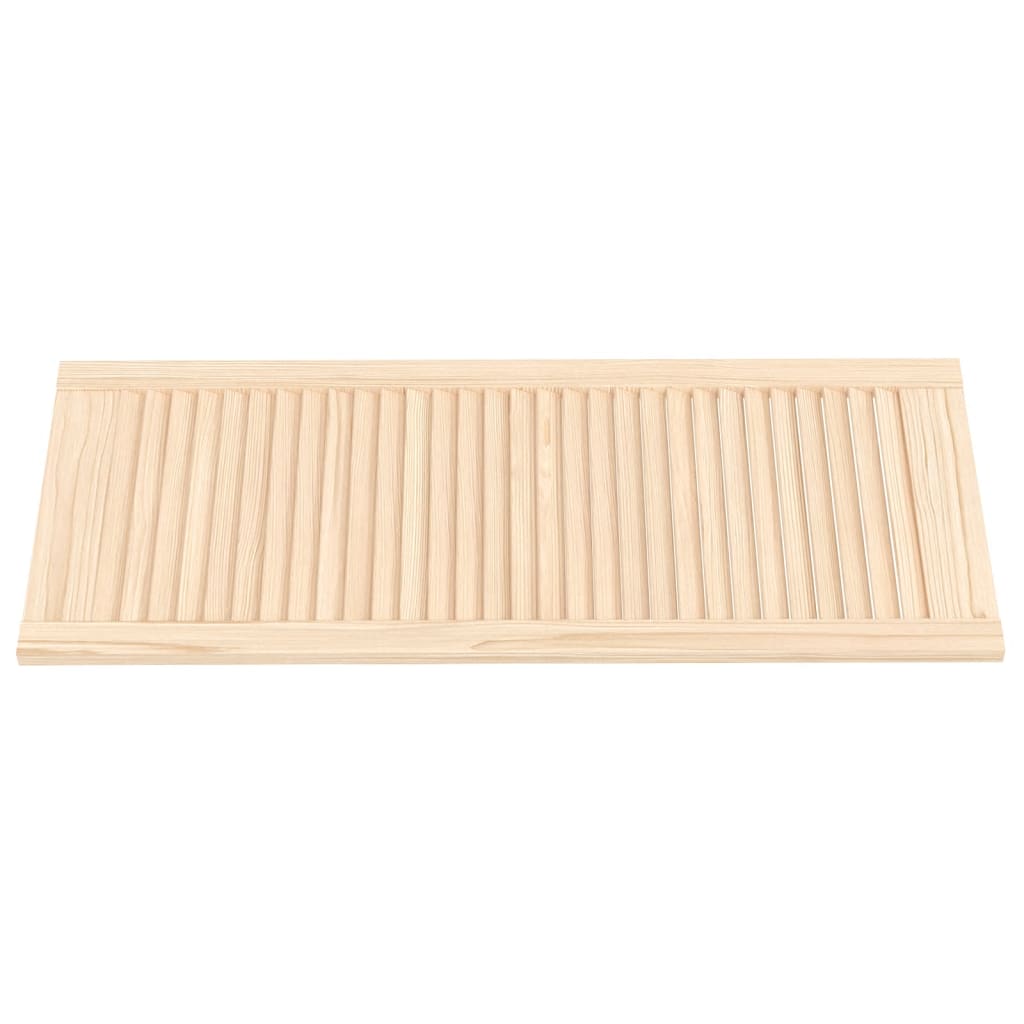 Portas de armário 2 pcs com design de persiana pinho maciço
