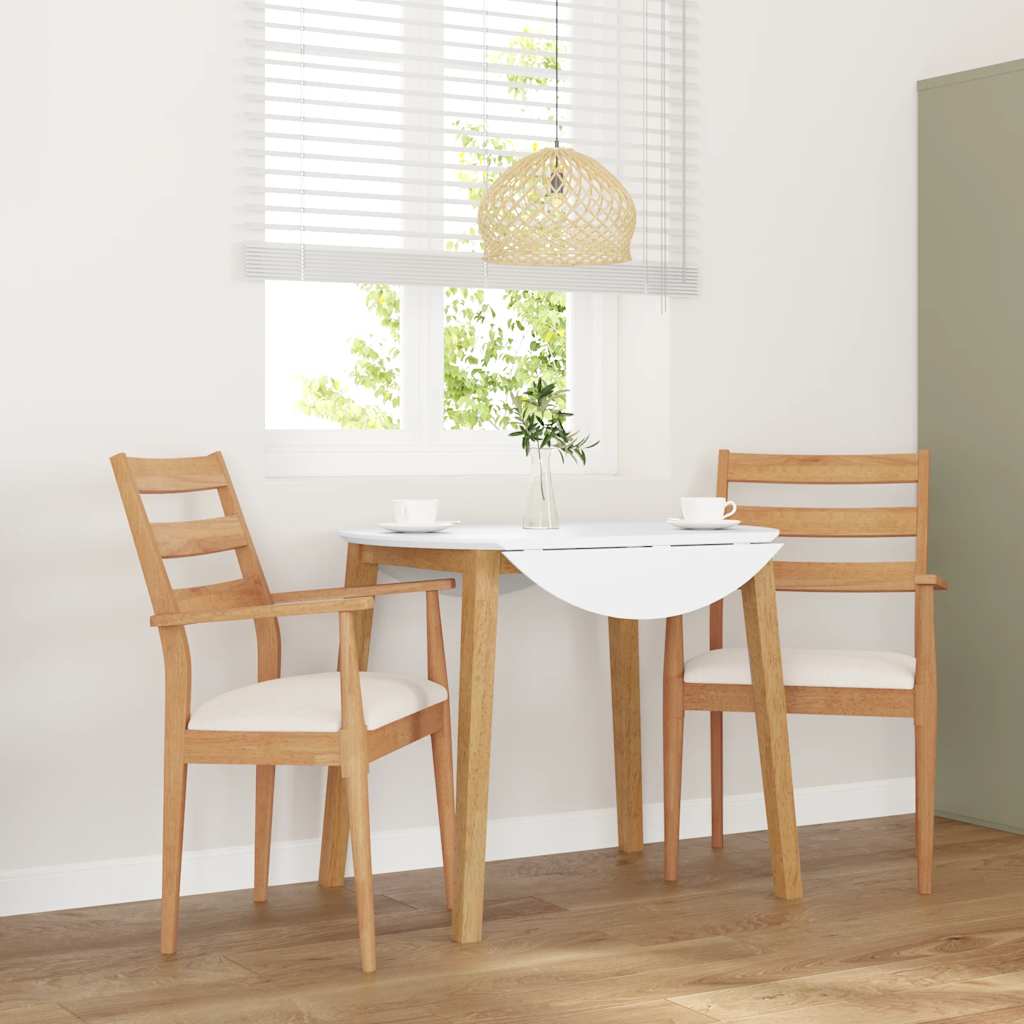Cadeiras de jantar com almofadões 2 pcs madeira maciça