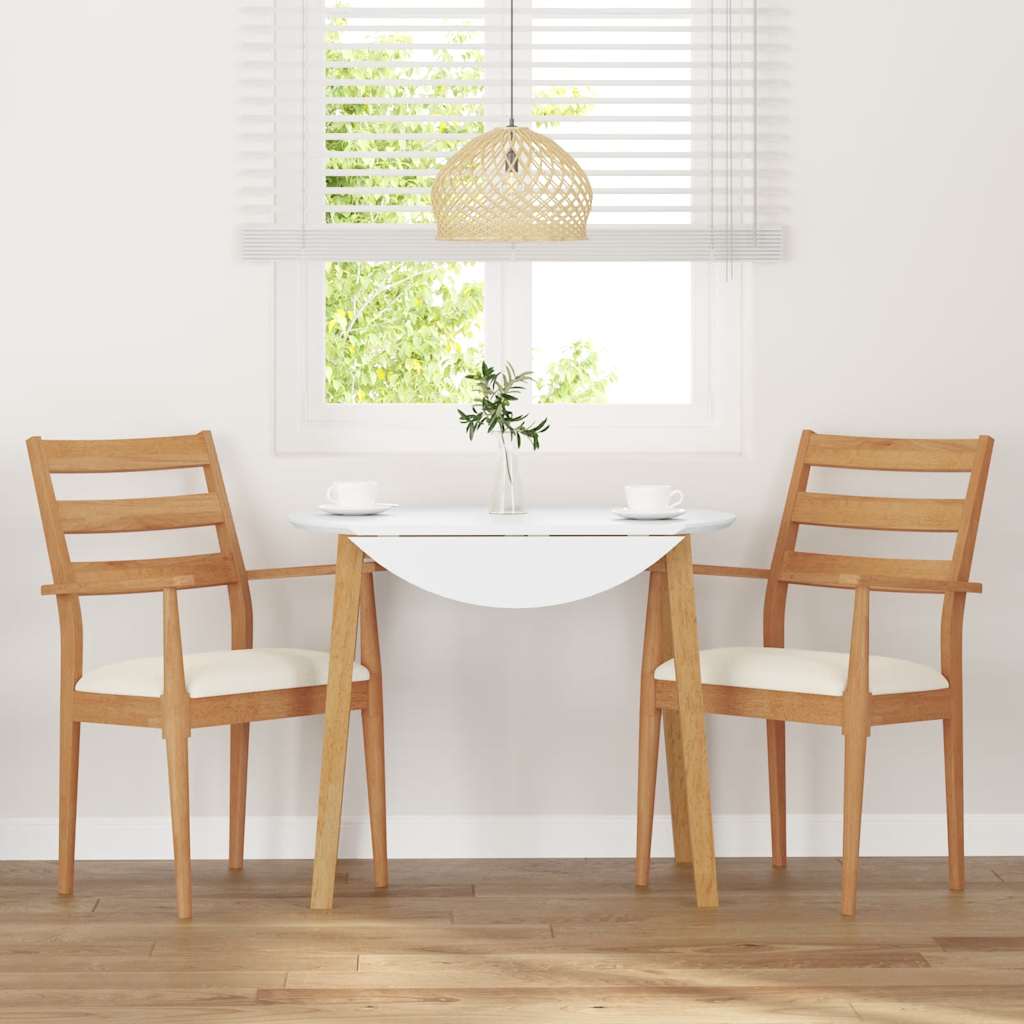 Cadeiras de jantar com almofadões 2 pcs madeira maciça