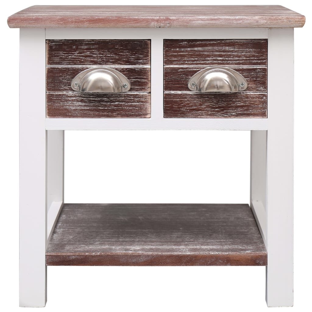 Mesa de apoio 40x40x40 cm madeira de paulownia castanho