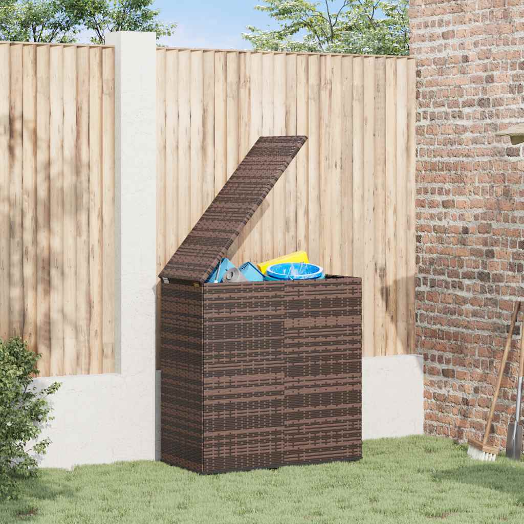 Caixa para almofadões de jardim 100x49x103,5cm vime PE castanho