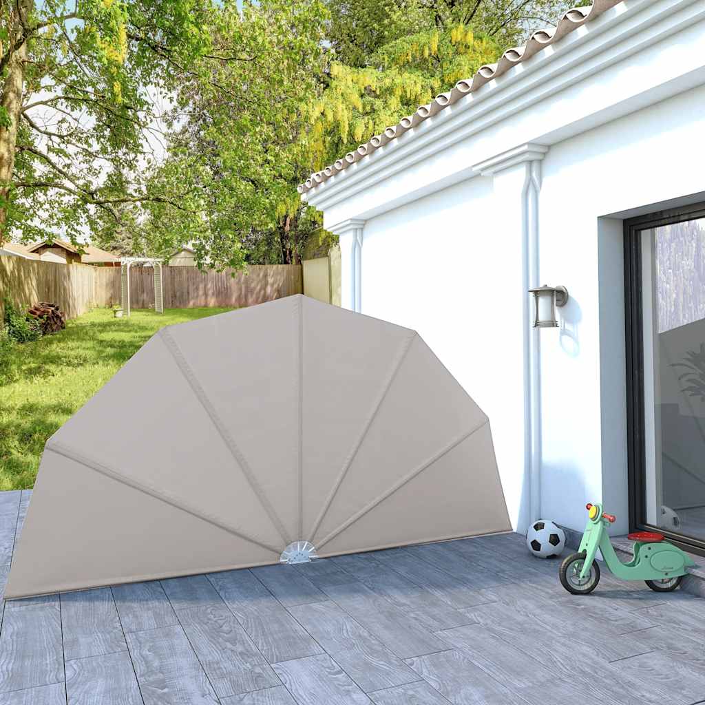 Toldo lateral dobrável para terraço 200 cm creme