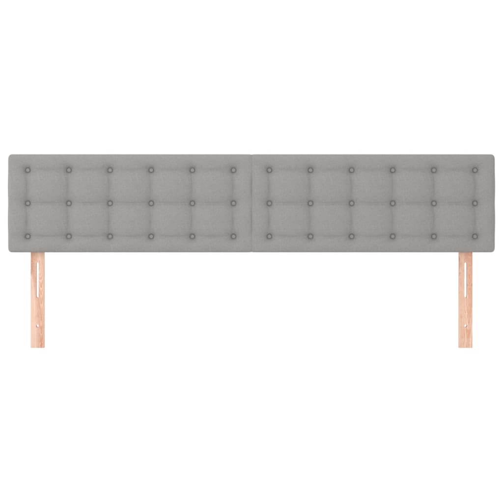 Cabeceiras cinzento-claro 160x5x78/88 cm tecido