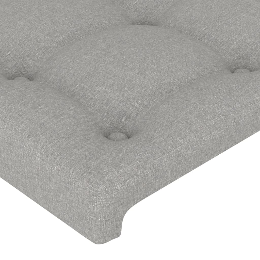 Cabeceiras cinzento-claro 160x5x78/88 cm tecido