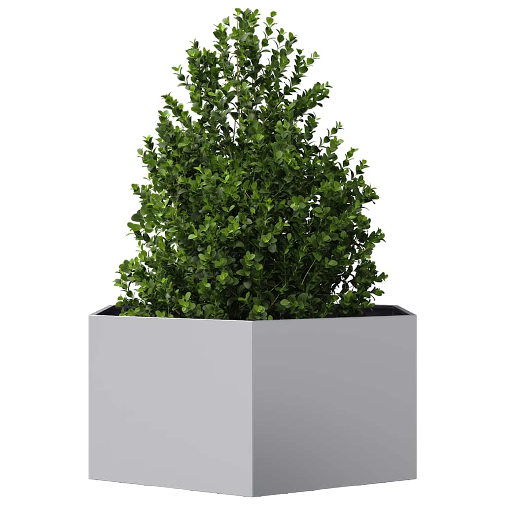 Vaso/floreira de jardim hexagonal 104x90x45 cm aço galvanizado