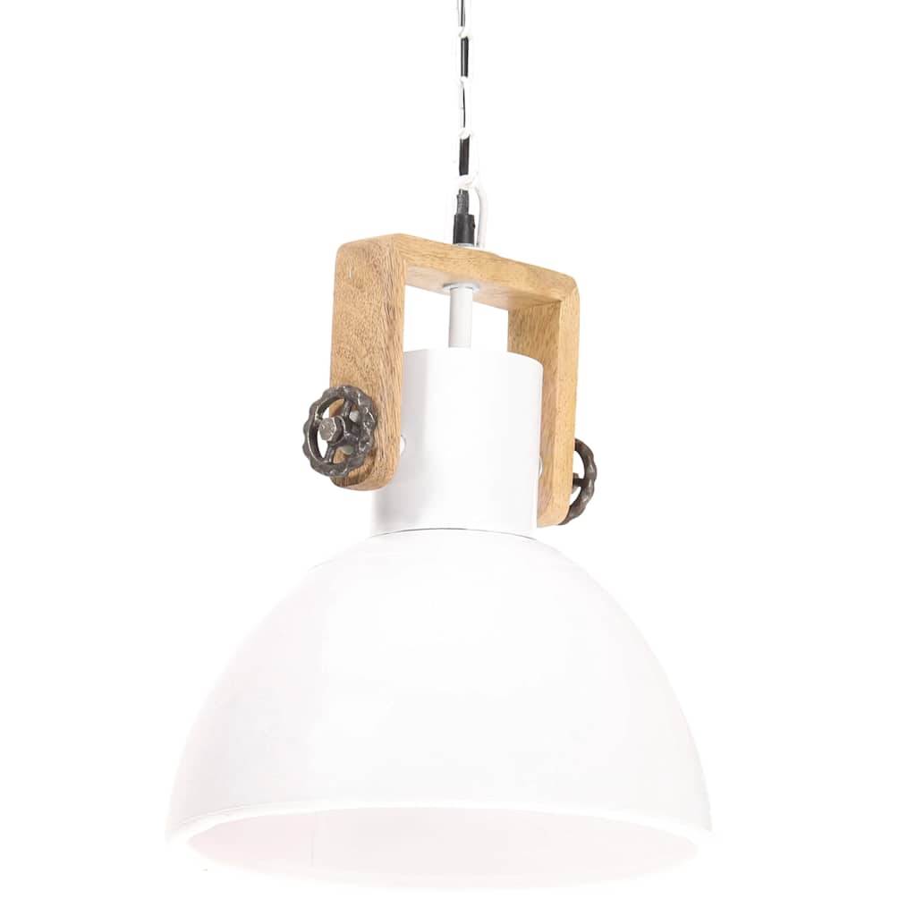 Candeeiro suspenso industrial redondo 25 w 30 cm e27 branco