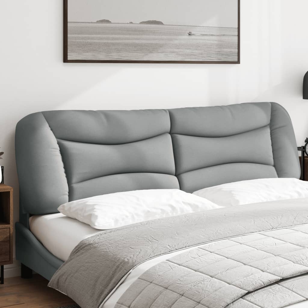 Almofadão de cabeceira hvar 180 cm tecido cinzento-claro