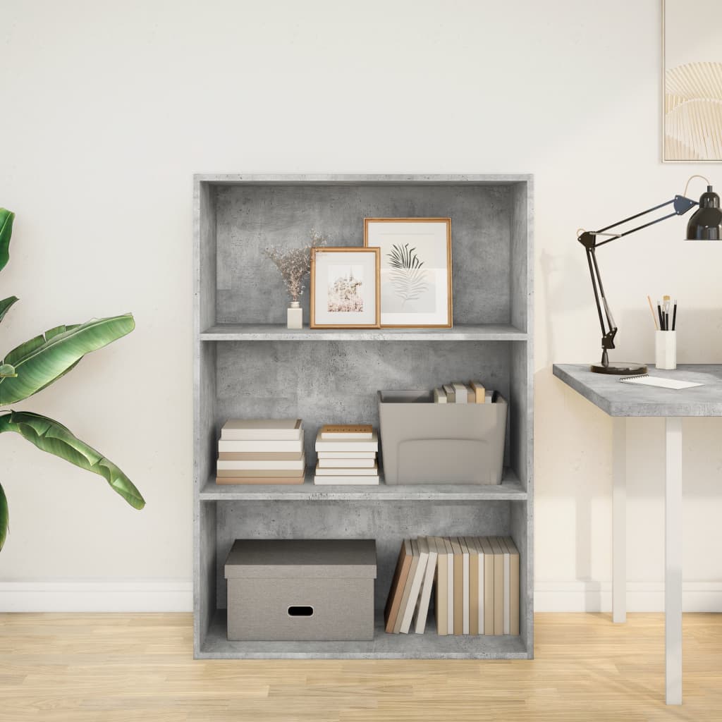 Estante 80x30x114 cm derivados de madeira cinzento cimento