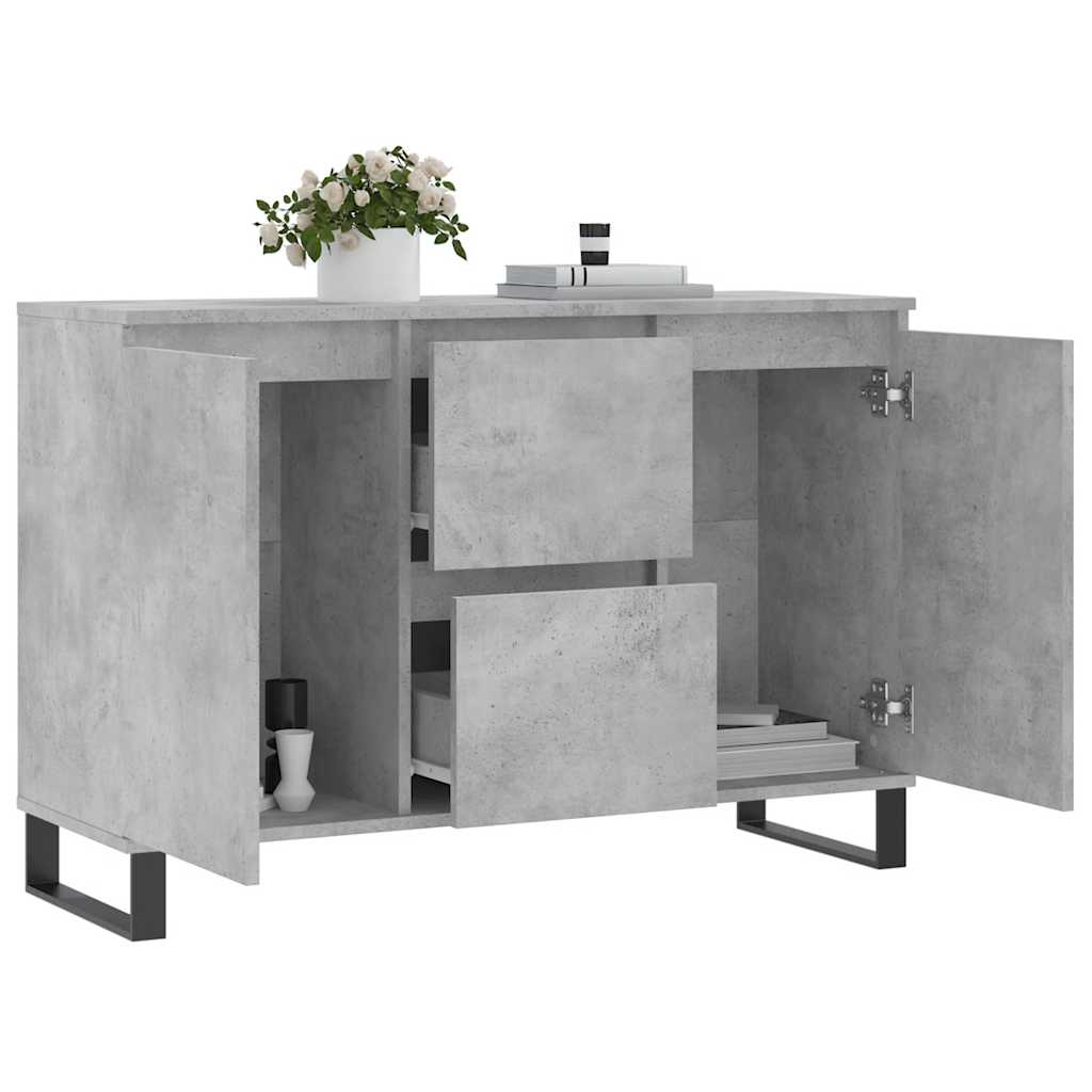 Aparador 101,5x35x70 cm madeira processada cinza cimento