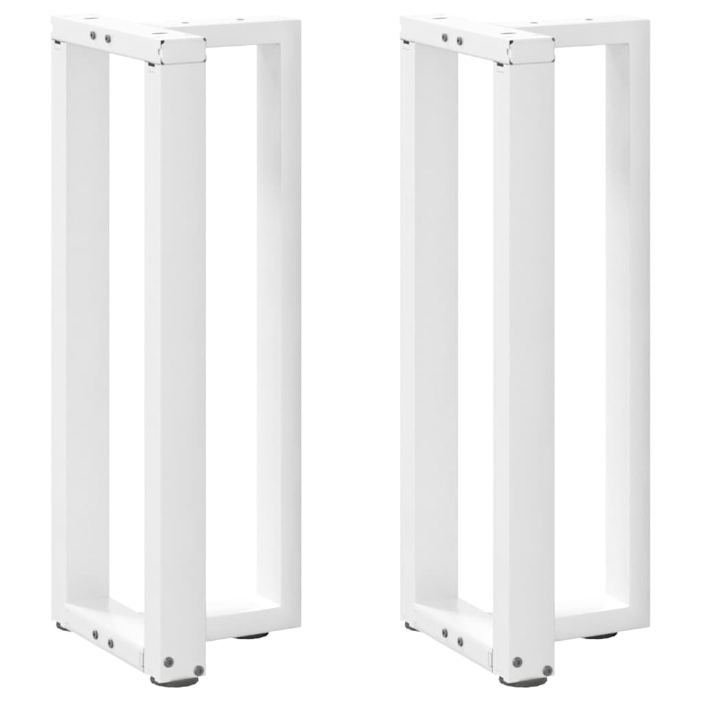 Pés de mesa de console em forma de t, 2 peças, branco, 25x28x(72-73) cm, aço