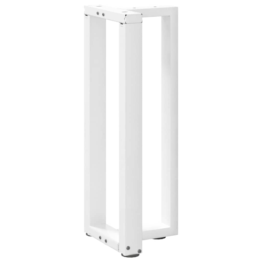 Pés de mesa de console em forma de t, 2 peças, branco, 25x28x(72-73) cm, aço
