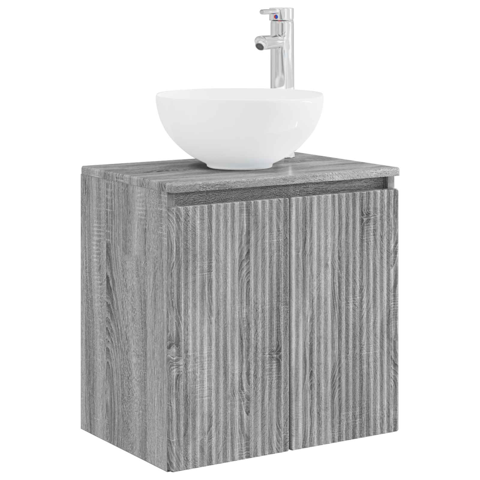 Vaidade com pia suspensa sonoma cinzento 49,5 x 35 x 63 cm