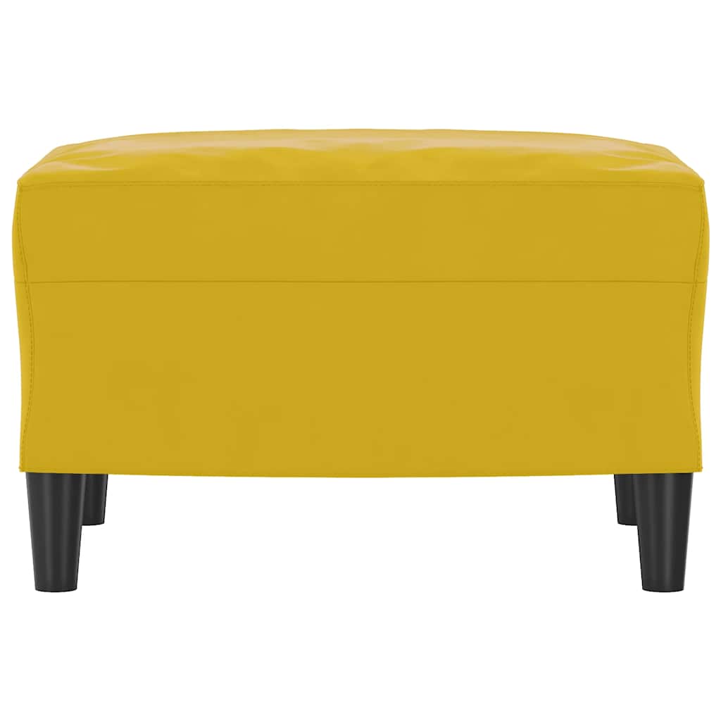 Apoio de pés 60x50x41 cm veludo amarelo