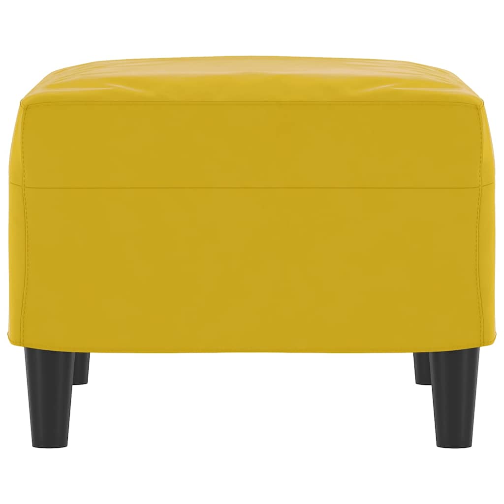Apoio de pés 60x50x41 cm veludo amarelo