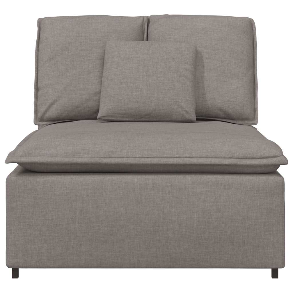 Módulo central para sofá modular com almofadas, cor taupe, 100 cm