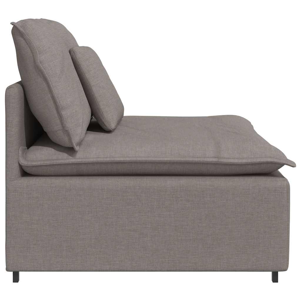 Módulo central para sofá modular com almofadas, cor taupe, 100 cm