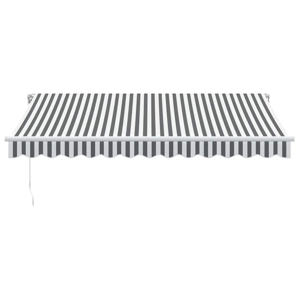Toldo retrátil manual 350x250 cm antracite e branco