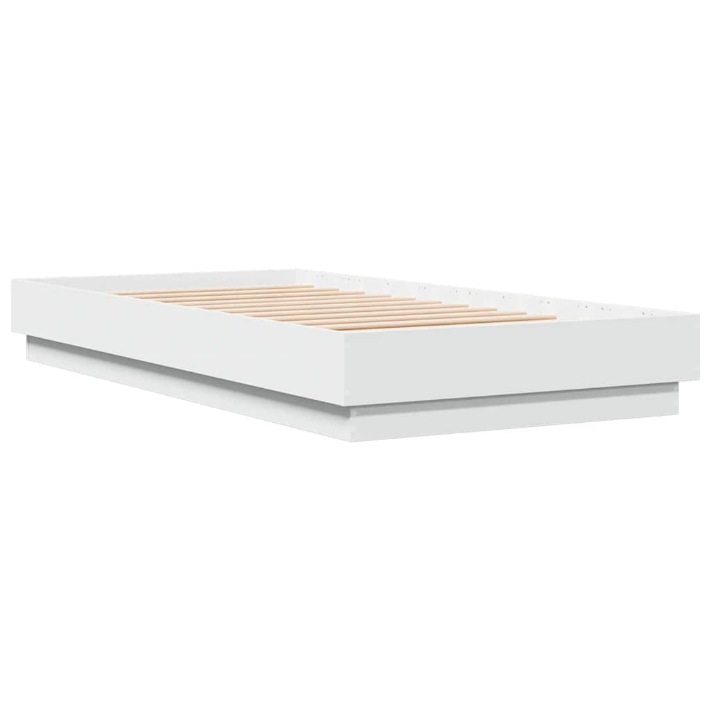 Estrutura de cama 90x190 cm derivados de madeira branco