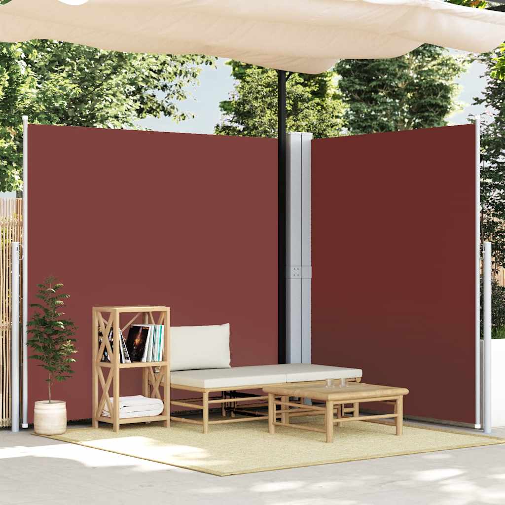Toldo lateral retrátil 200x600 cm castanho