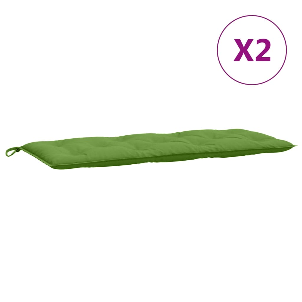 Almofadões banco jardim 2pcs 120x50x7 cm mesclado tecido verde