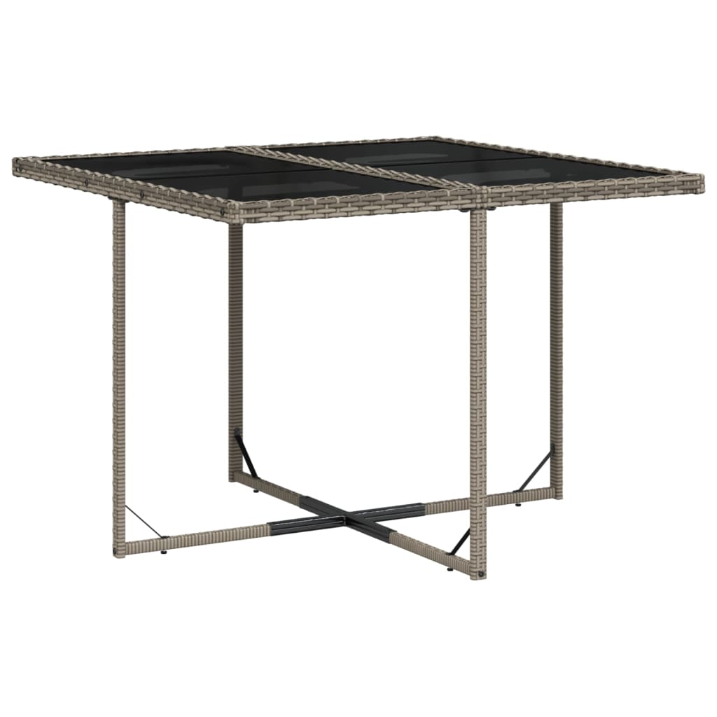 9 Pcs conjunto de jantar p/ jardim c/ almofadões vime PE cinza