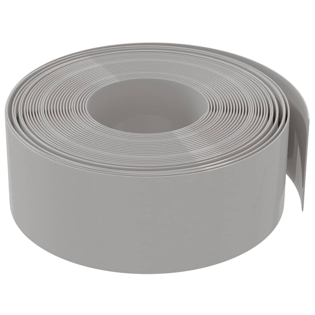 Borda de jardim 10 m 20 cm polietileno cinzento