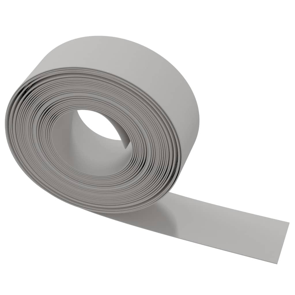 Borda de jardim 10 m 20 cm polietileno cinzento