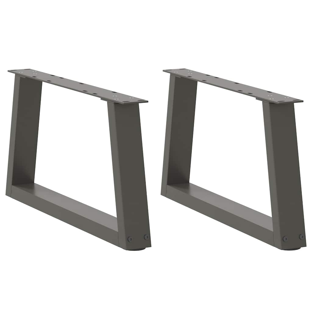 Pés para mesa de centro em v, 2 peças, antracite, 70x(30-31,3) cm, aço