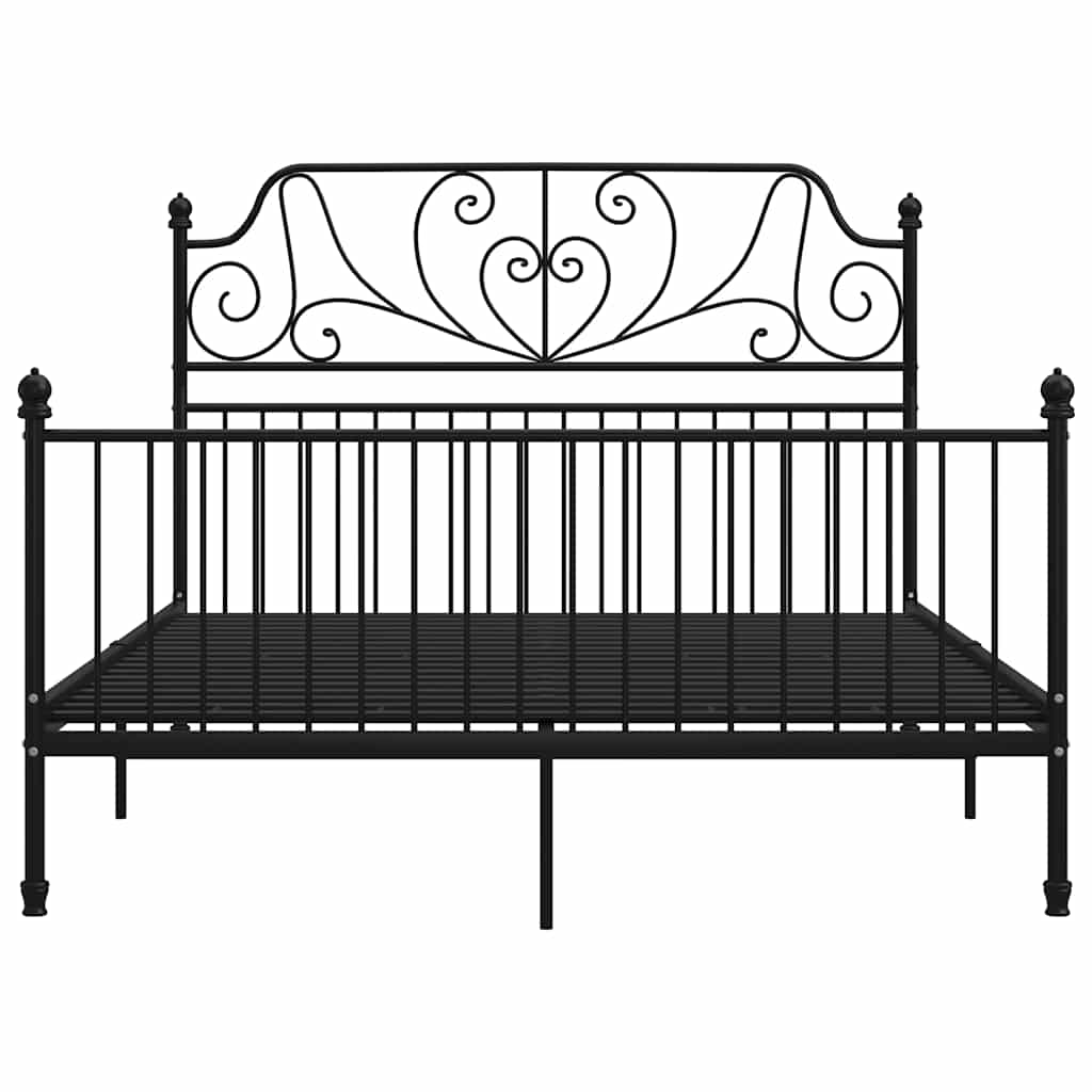 Estrutura de cama 140x200 cm metal preto