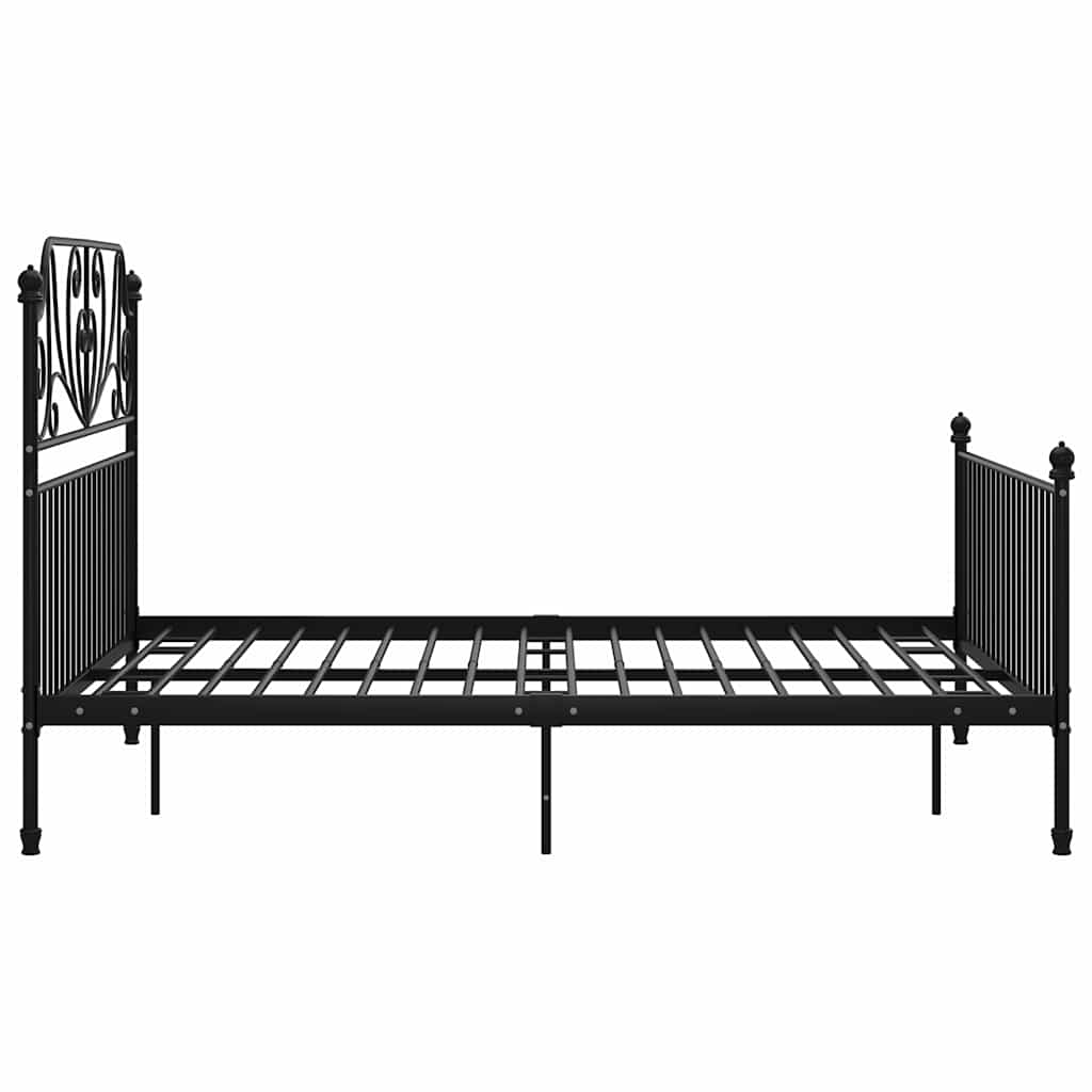 Estrutura de cama 140x200 cm metal preto