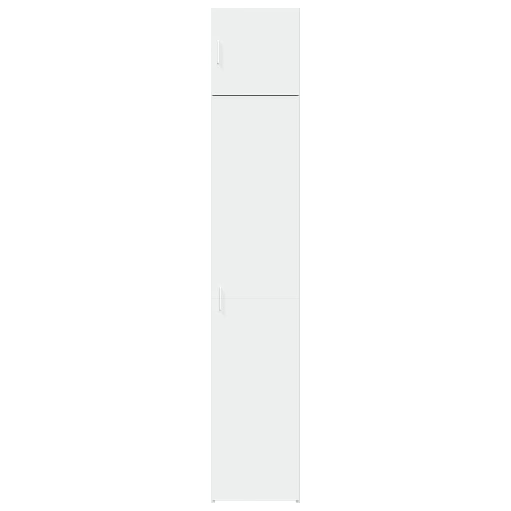 Armário de arrumação estreito derivados de madeira branco