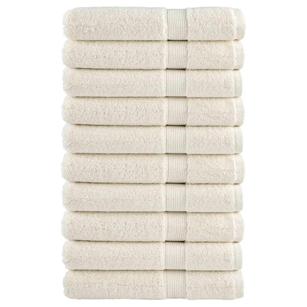 Toalhas premium solund 10 pcs 100x200 cm 600 gsm creme