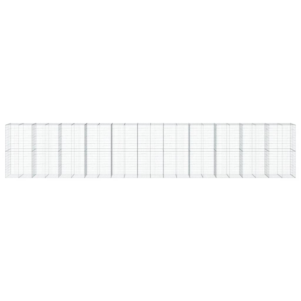 Cesto gabião com cobertura 1100x100x200 cm ferro galvanizado