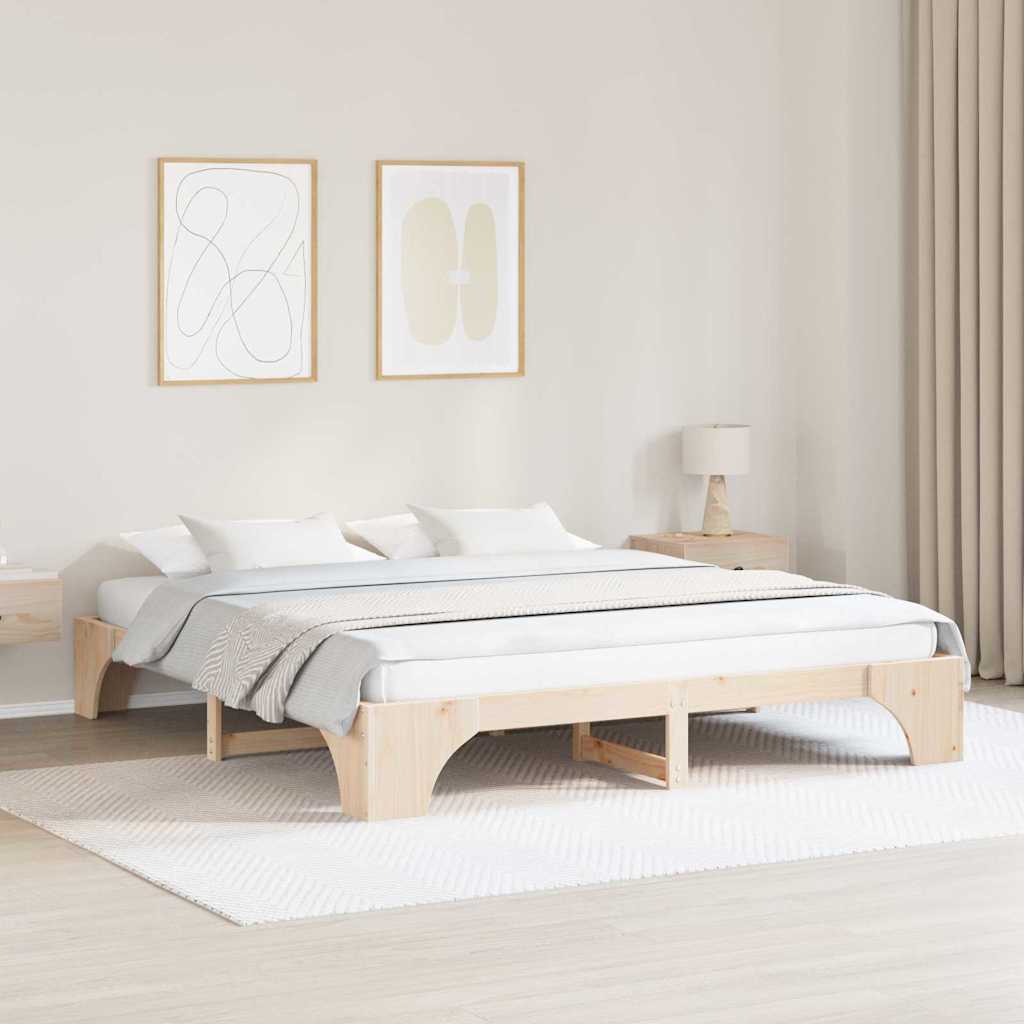 Estrutura da cama natural 200 x 200 cm