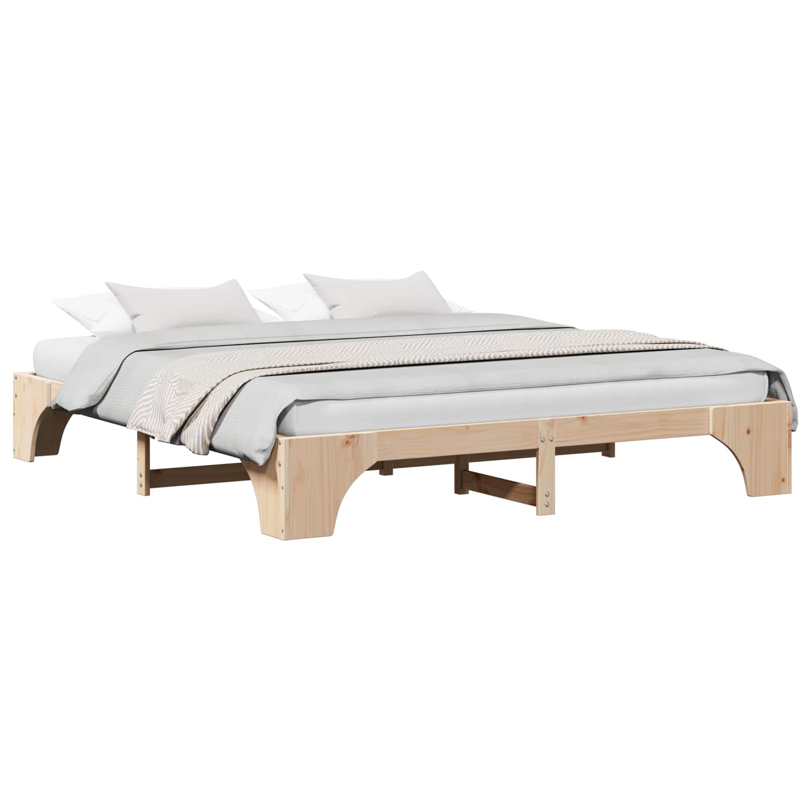Estrutura da cama natural 200 x 200 cm