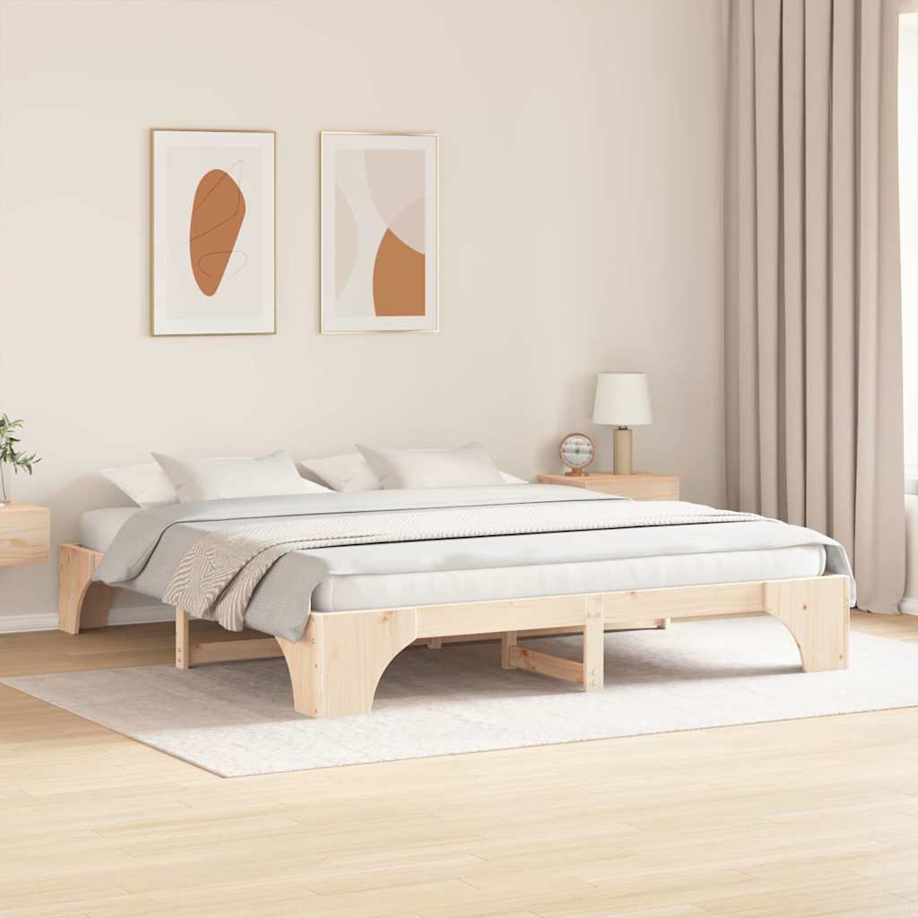 Estrutura da cama natural 200 x 200 cm