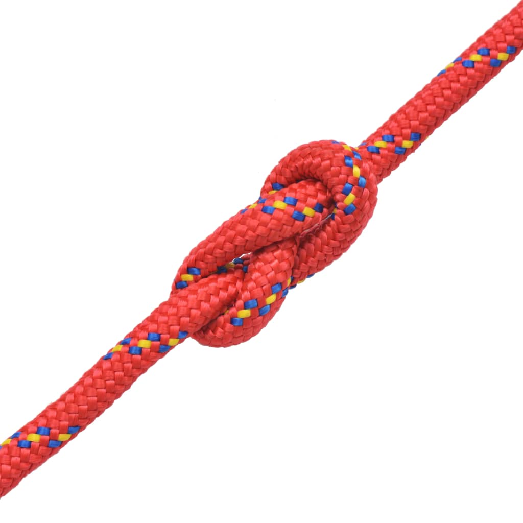 Corda náutica em polipropileno 10 mm 50 m vermelho