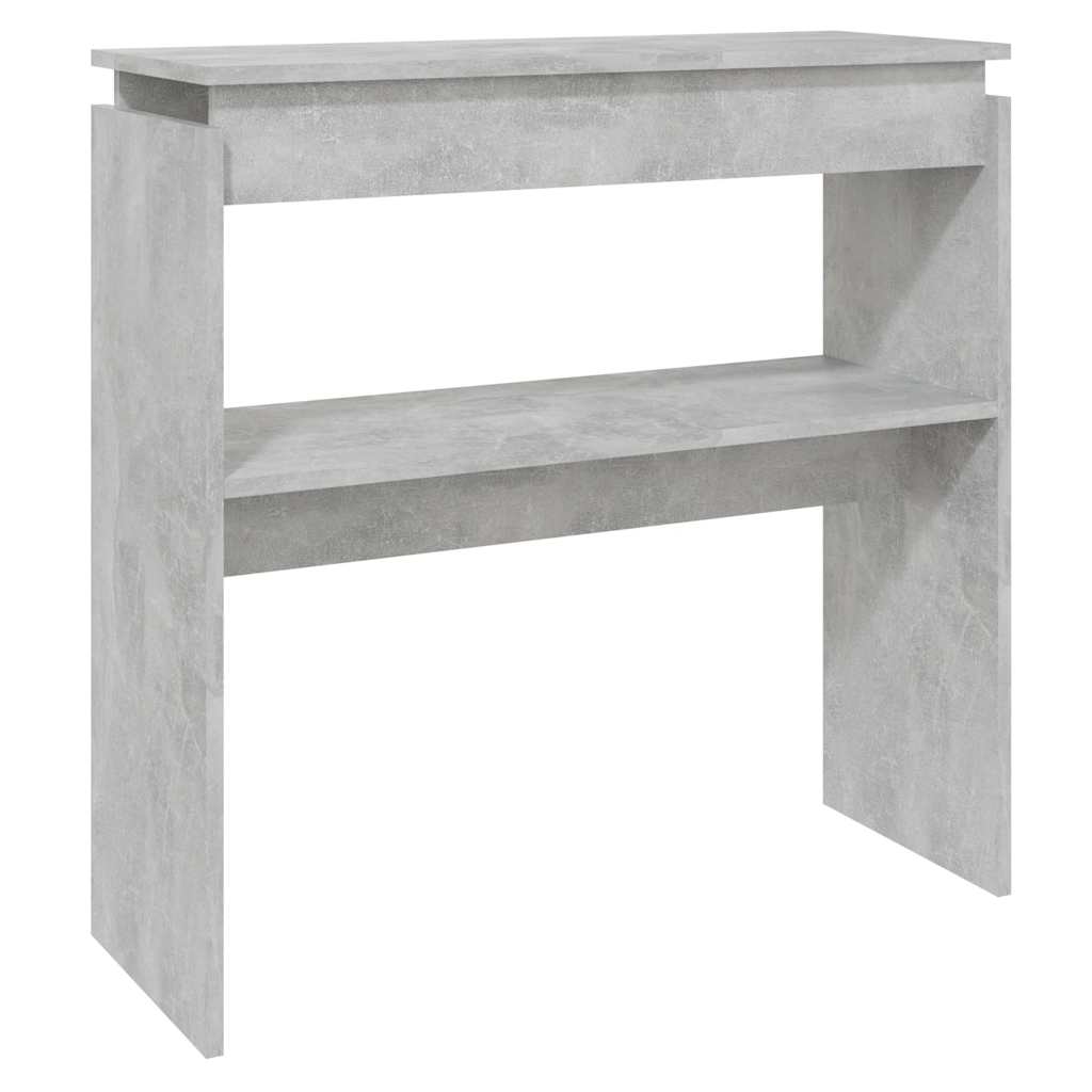 Mesa consola 80x30x80 cm derivados de madeira cinzento cimento