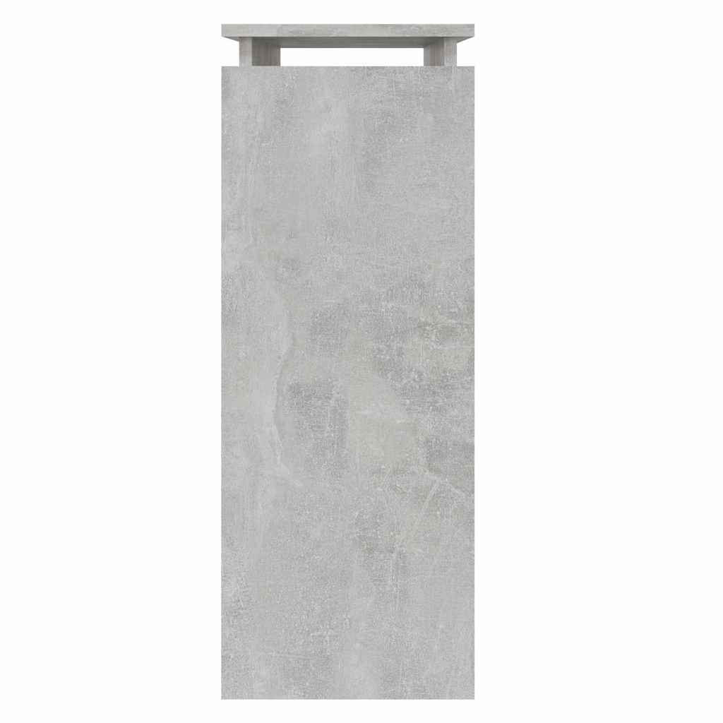 Mesa consola 80x30x80 cm derivados de madeira cinzento cimento