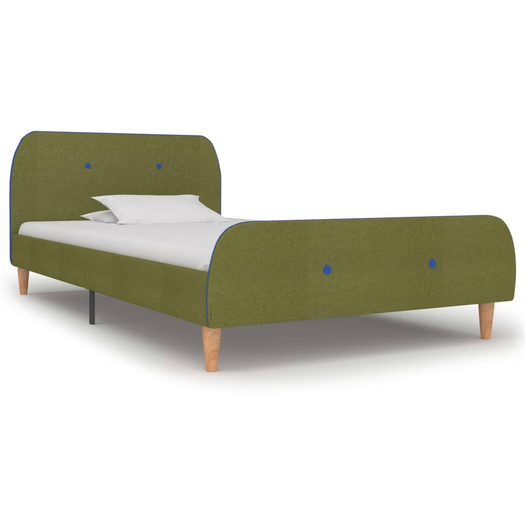 Estrutura de cama 90x200 cm tecido verde
