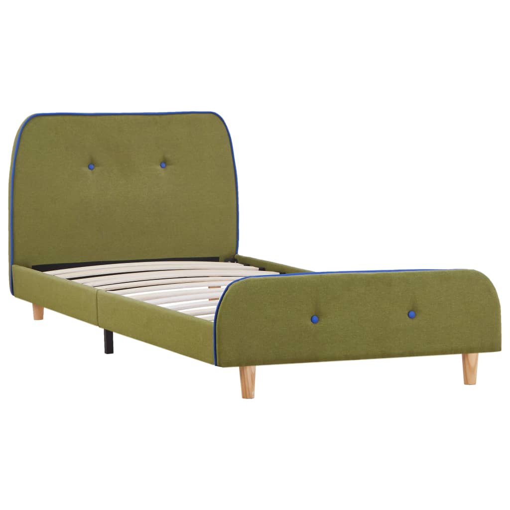 Estrutura de cama 90x200 cm tecido verde