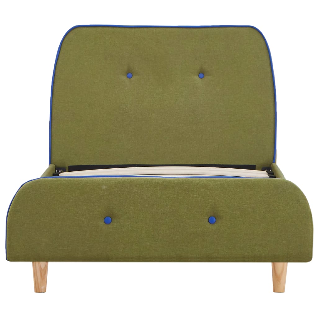 Estrutura de cama 90x200 cm tecido verde