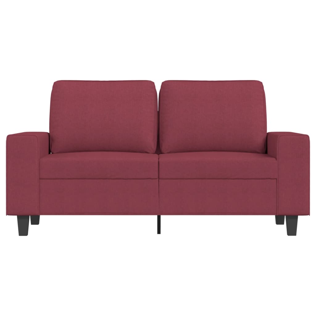 Sofá de 2 lugares tecido 120 cm vermelho tinto