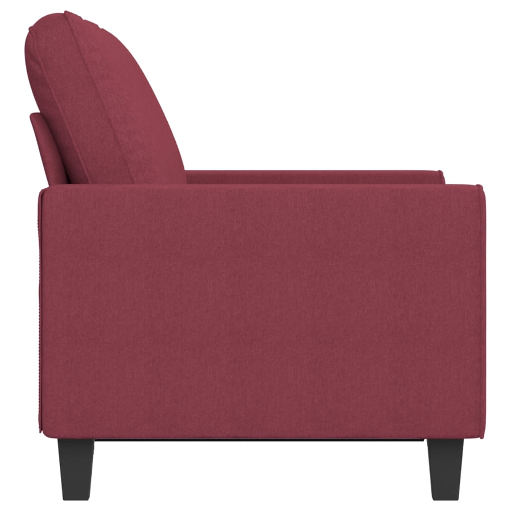 Sofá de 2 lugares tecido 120 cm vermelho tinto