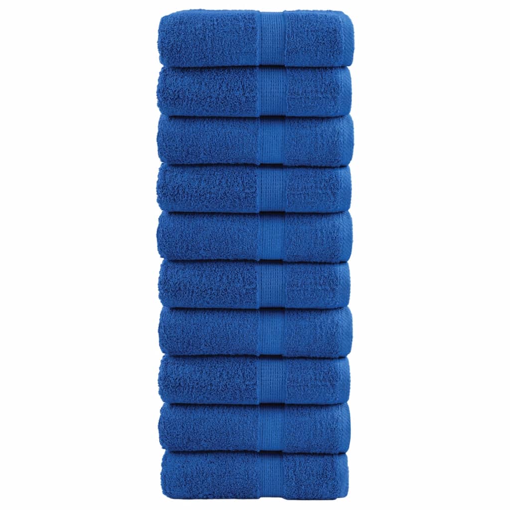 Toalhas de rosto premium solund 10 unidades, azul, 30x30 cm, 600 g/m²
