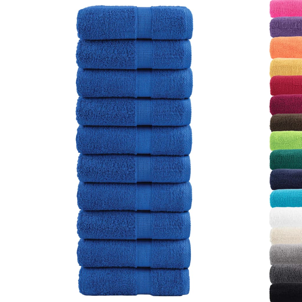 Toalhas de rosto premium solund 10 unidades, azul, 30x30 cm, 600 g/m²
